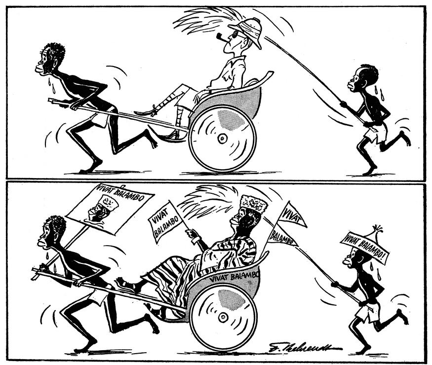 „Dekolonisation in Afrika“ Deutsche Karikatur, 1960