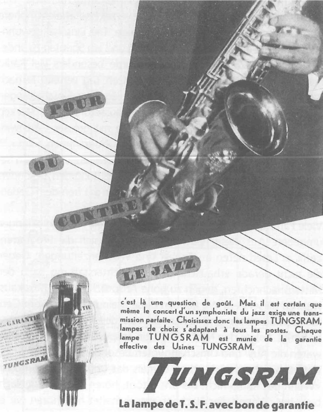 Vergrösserte Ansicht: Werbung für Radioröhren aus der Westschweiz (1938)
